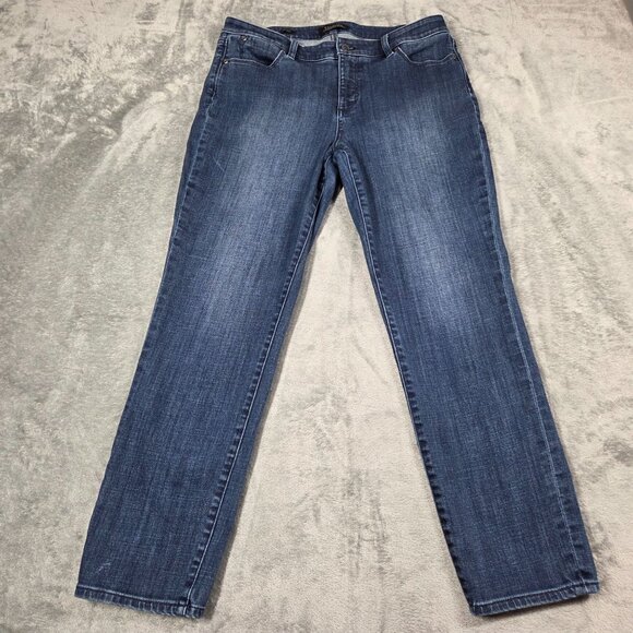 Talbots Jeans Womens 10 Blue Slim Ankle Flawless Five Pocket Stretch Denim - Picture 1 of 7